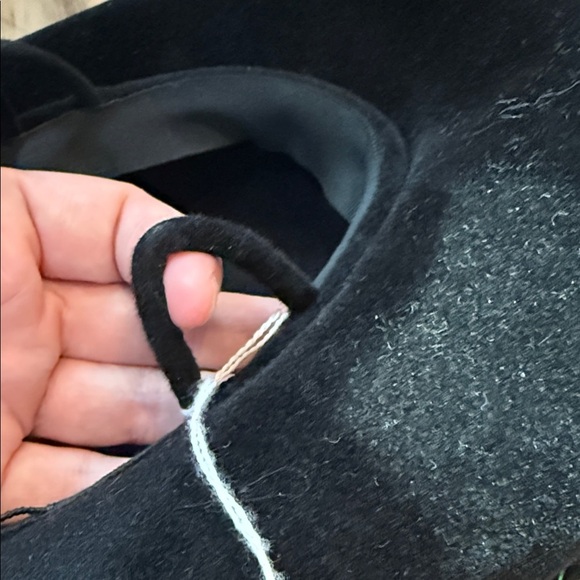 VINTAGE BORSALINO Black Hat with Green Stitching - Picture 7 of 8